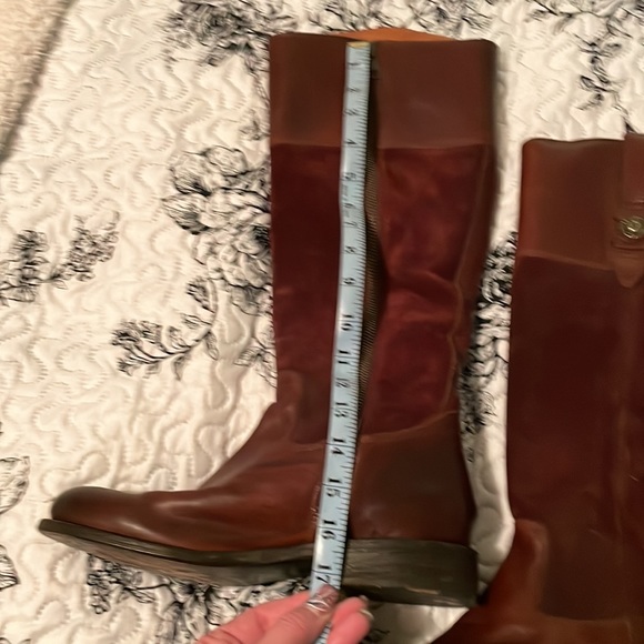 Frye brown leather and suede riding boots - Picture 6 of 8